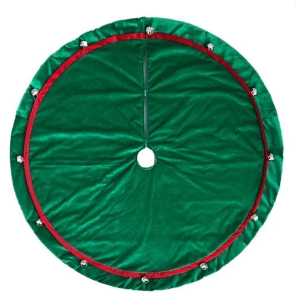 New The Elf on The Shelf Green Velour Christmas Tree Skirt, 48 in - Picture 1 of 8